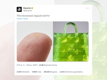 Tuit viral sobre la venta del bolso microsc&oacute;pico
