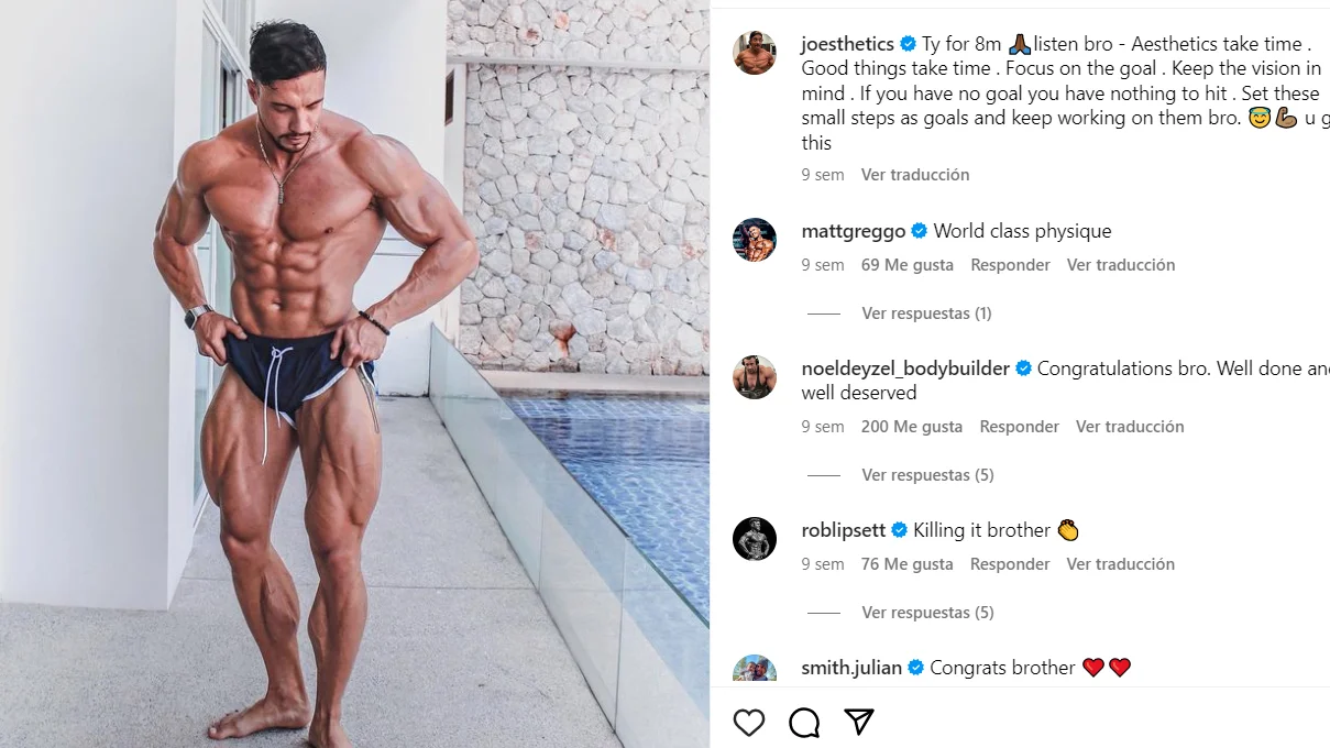 Joesthetics en uno de sus posts de Instagram. Joesthetics en uno de sus posts de Instagram.