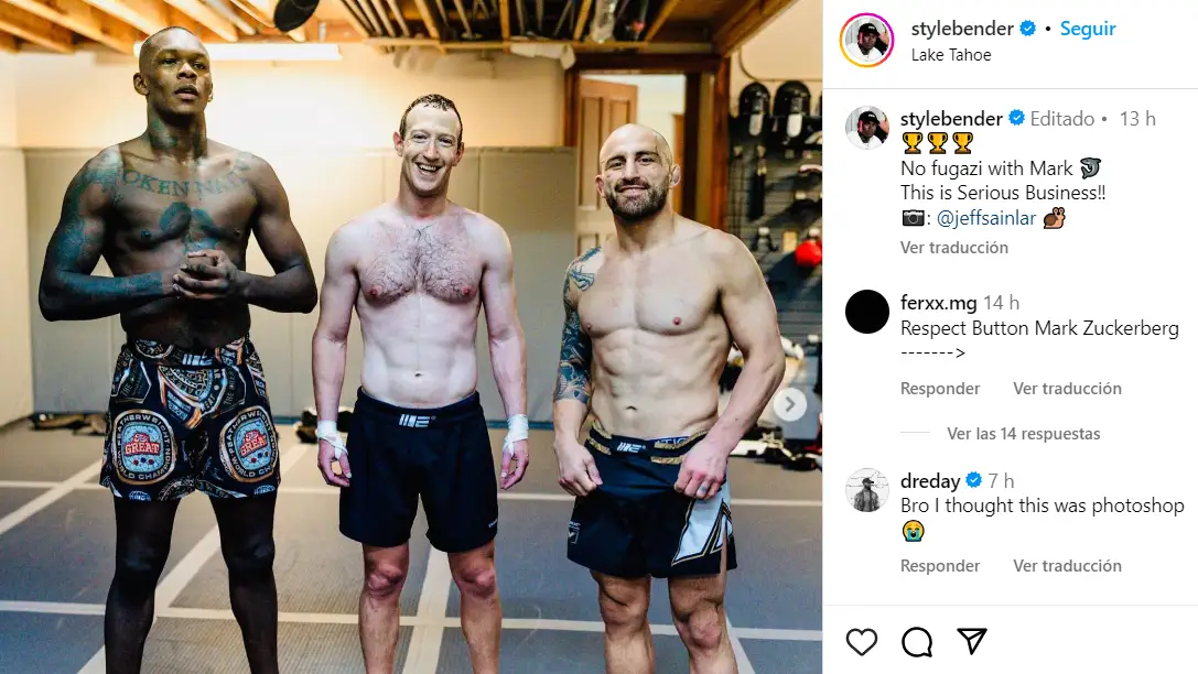 Mark Zuckerberg en su post de Instagram.