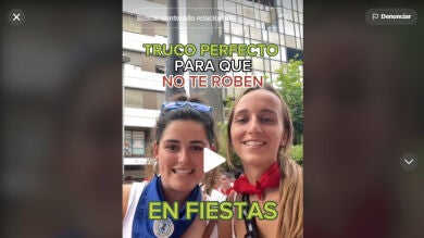 El truco perfecto de unas jóvenes en San Fermín para que no te roben: 