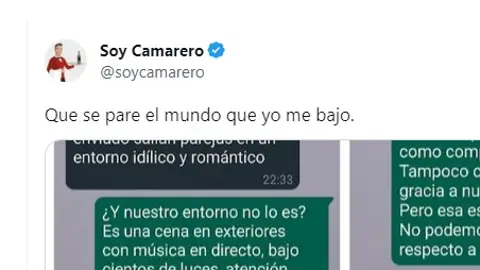 Tuit de @soycamarero Tuit de @soycamarero