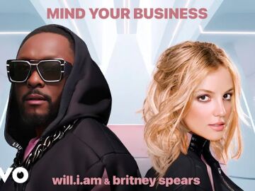 Britney Spears y Will.i.am en la portada de su nuevo single, 'Mind Your Business'
