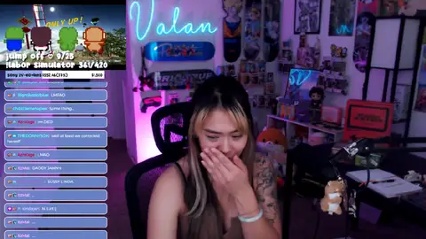 Valannn durante uno de sus streams. Valannn durante uno de sus streams.
