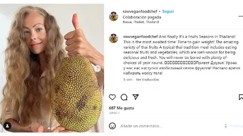 Pantallazo de una publicación de Instagram de Zhanna D'Art Pantallazo de una publicación de Instagram de Zhanna D'Art
