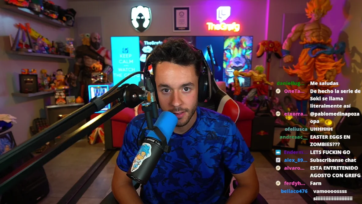 TheGrefg durante uno de sus streams.