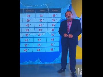 Carlos Almansa dando el parte meteorol&oacute;gico