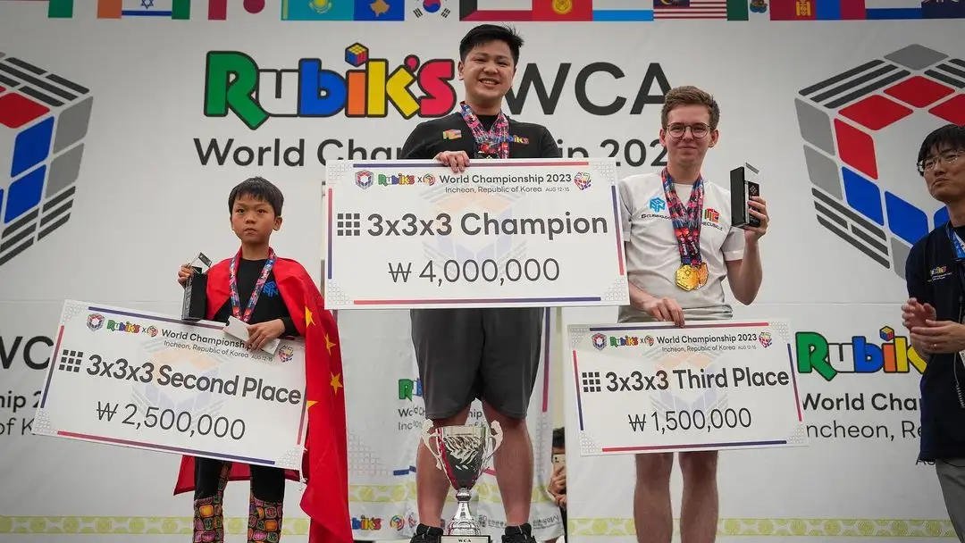 Max Park se vuelve a coronar como campeón del mundo de Rubik 3x3x3 en Corea del Sur