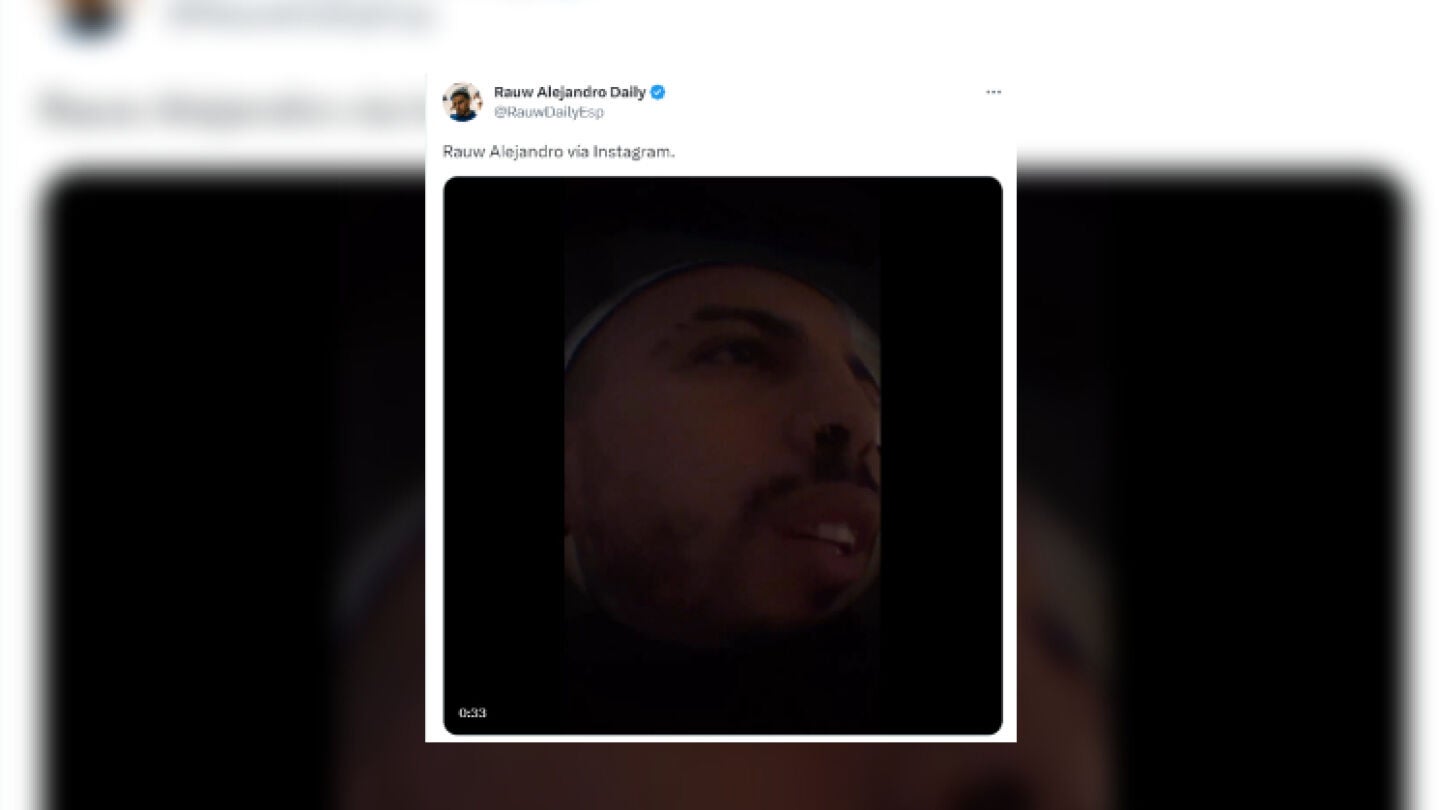 Tuit sobre el v&iacute;deo de Rauw Alejandro.