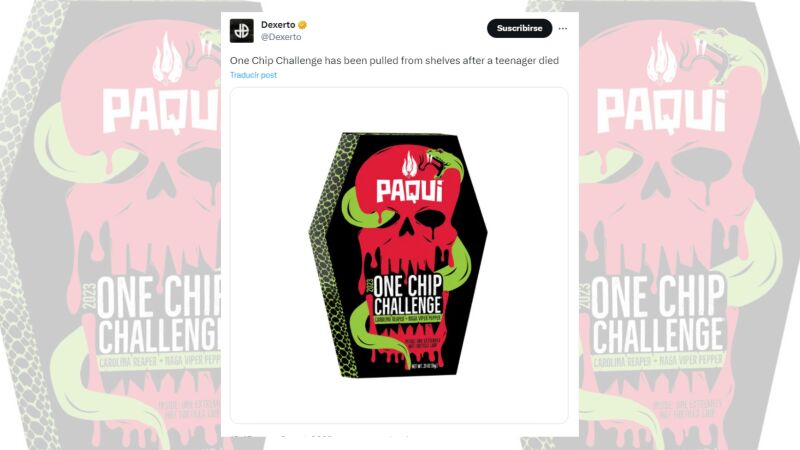 Retiran la One Chip Challenge del mercado tras el fallecimiento de un joven de 14 años