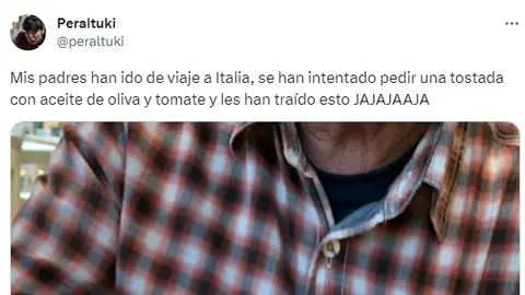 Lo que le trajeron a sus padres al pedir una tostada Lo que le trajeron a sus padres al pedir una tostada