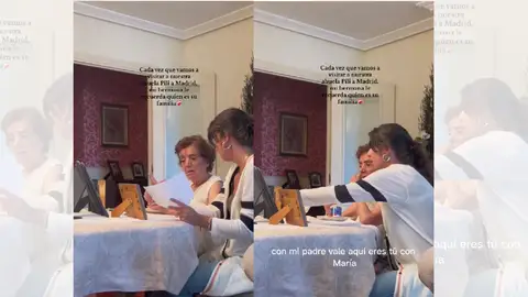 La hermana de la tiktoker junto a su abuela, quien sufre de alzhéimer. La hermana de la tiktoker junto a su abuela, quien sufre de alzhéimer.