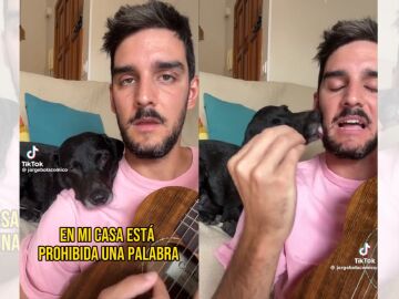 Canci&oacute;n viral de Jorge Bola sobre la palabra prohibida en su casa.