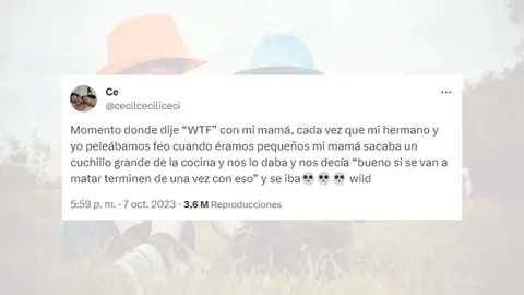 Tuit viral sobre la madre de la chica y su método para dejar que ella y su hermano pelearan. Tuit viral sobre la madre de la chica y su método para dejar que ella y su hermano pelearan.