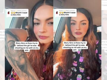 TikTok viral de la chica a la que su ex le tatu&oacute; la cara de su amante.
