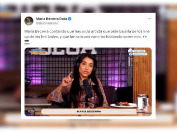 Tuit sobre Maria Becerra.
