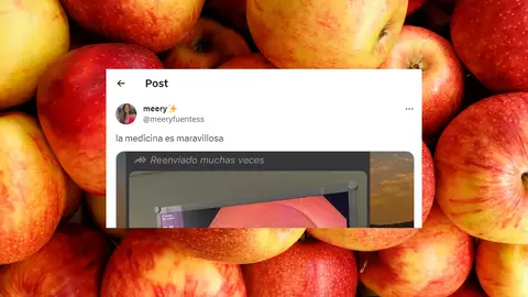 Le hicieron una colonoscopia y encontraron la pegatina de una manzana pegada Le hicieron una colonoscopia y encontraron la pegatina de una manzana pegada