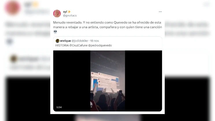 Tuit sobre Cruz Cafuné y Quevedo. Tuit sobre Cruz Cafuné y Quevedo.