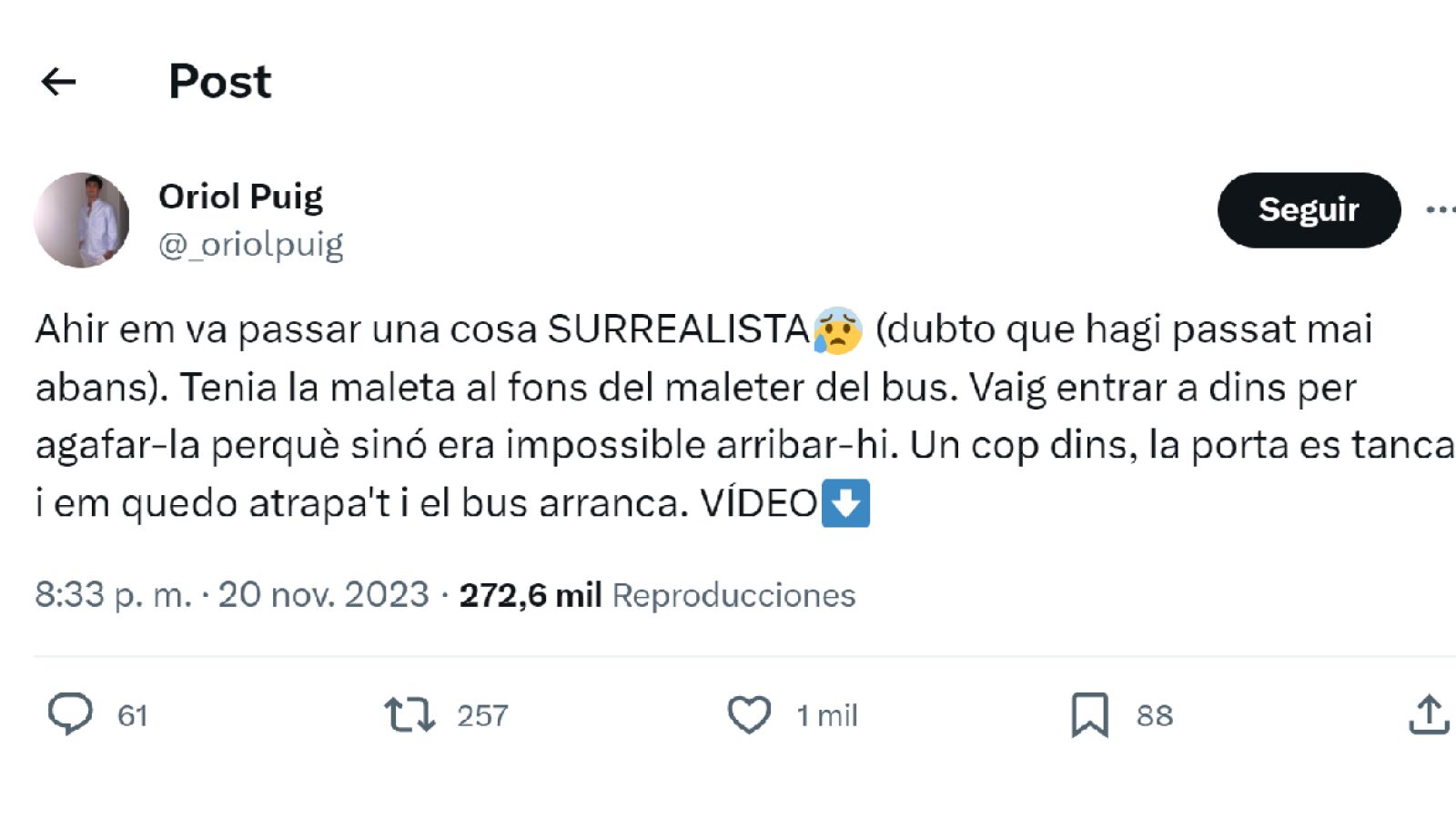 La aterradora experiencia de un chico encerrado en un autobús: 