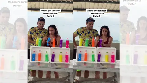 Vídeo viral en el que una pareja intenta resolver un puzle. Vídeo viral en el que una pareja intenta resolver un puzle.
