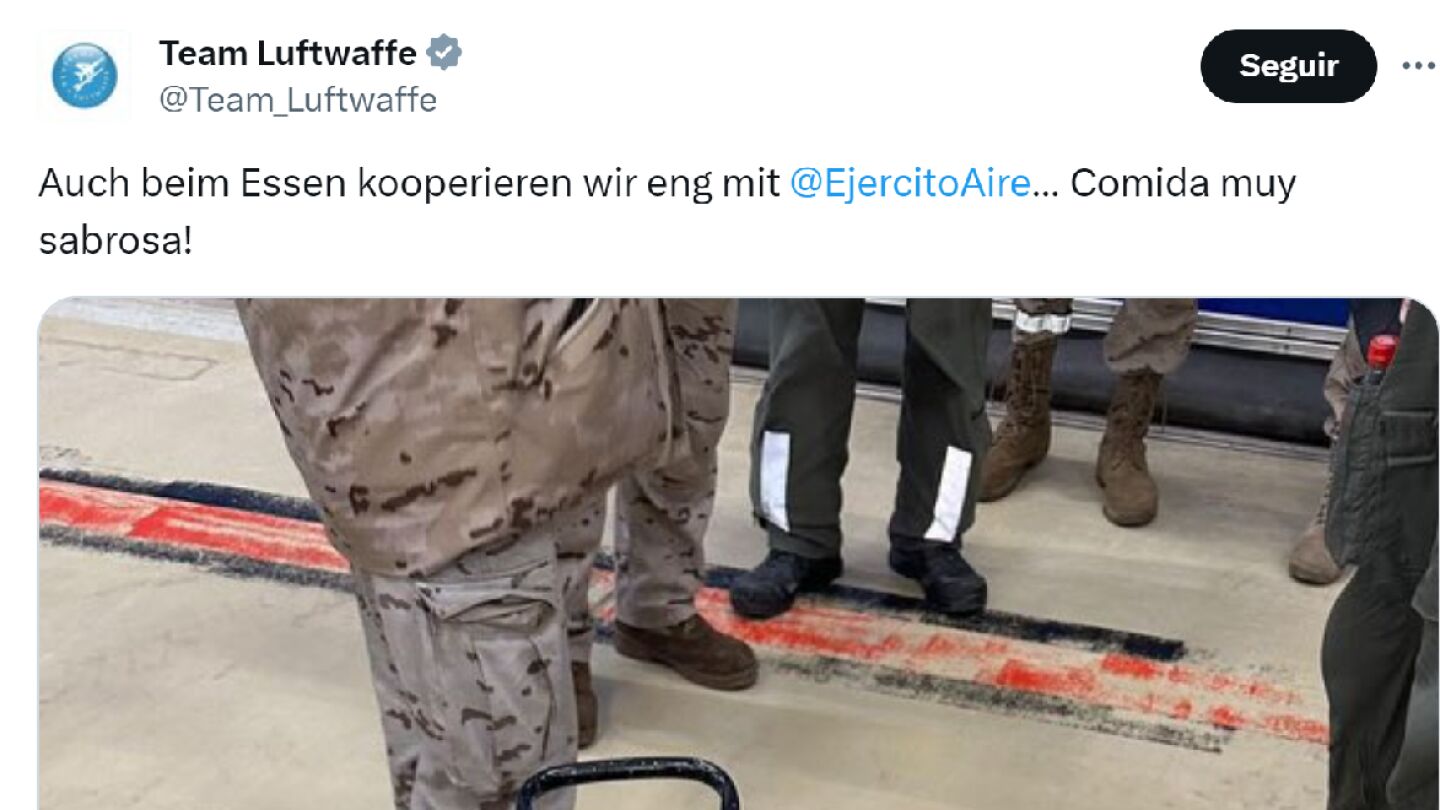 Pantallazo del tuit de @Team_Luftwaffe
