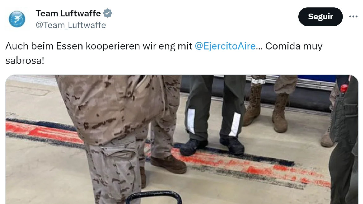 Pantallazo del tuit de @Team_Luftwaffe