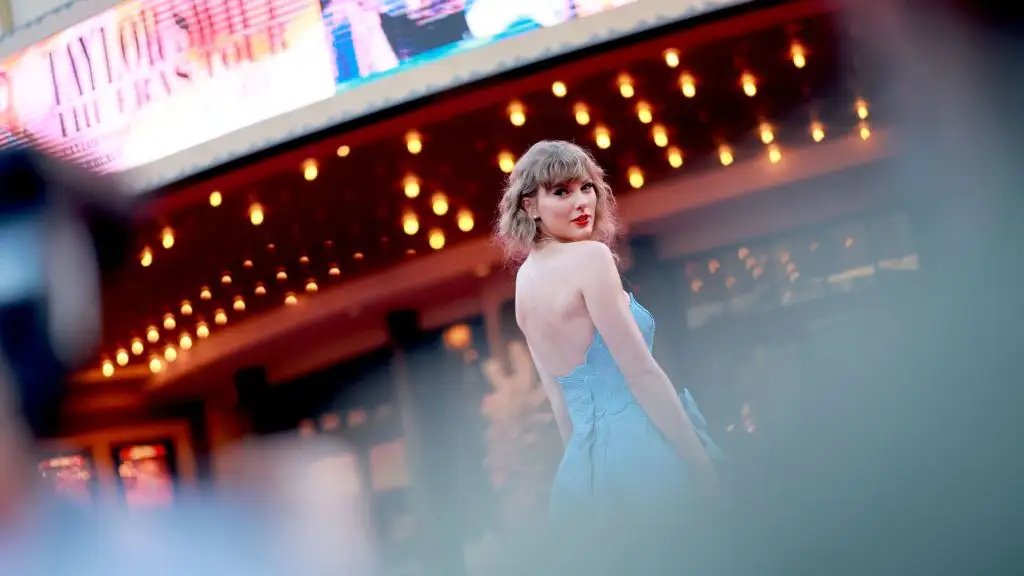 Taylor Swift en la premier de su película