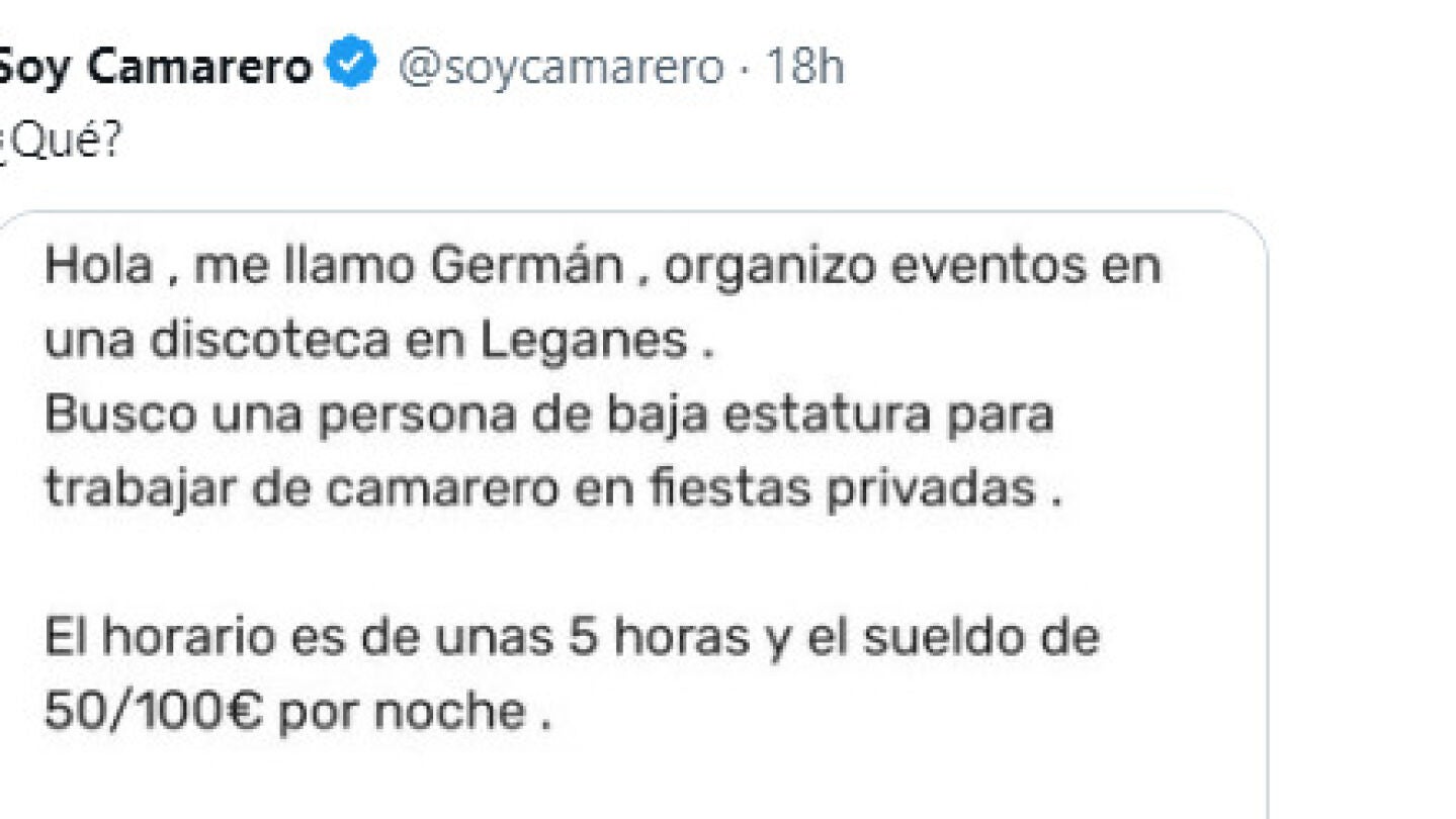 Comparte esta oferta de trabajo e indigna a todo el mundo