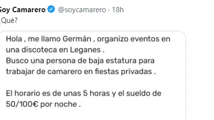 Comparte esta oferta de trabajo e indigna a todo el mundo