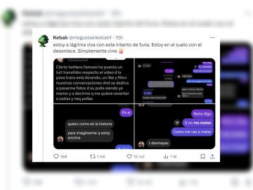 Tuit sobre Mario Llorente y la chica trans.