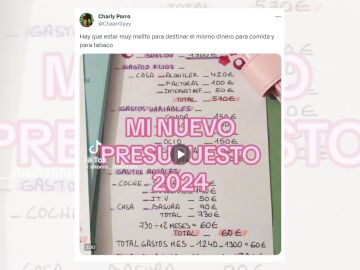 Tuit viral sobre el desglose del sueldo de esta tiktoker.