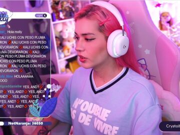 CrystalMolly durante uno de sus streams.