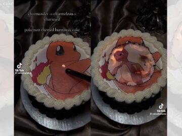 Pastel viral que muestra las evoluciones de Charmander.