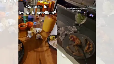 TikToks comprobando la teoría de las servilletas. TikToks comprobando la teoría de las servilletas.