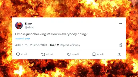 Tuit de Elmo de Barrio Sésamo. Tuit de Elmo de Barrio Sésamo.