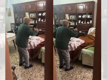 TikTok viral del abuelo que baila para animar a su esposa con alzh&eacute;imer.