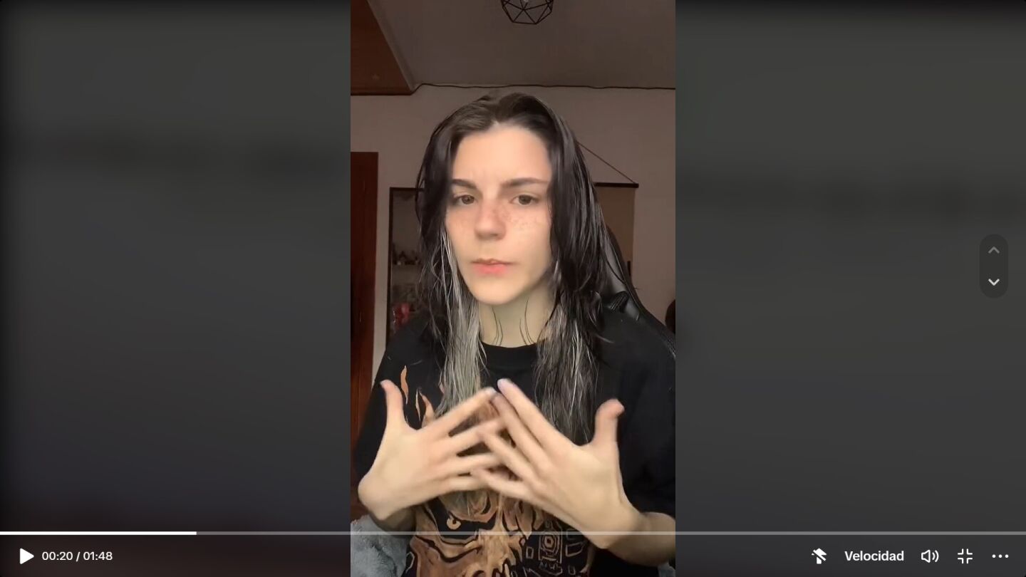 TikTok mensaje m&oacute;vil perdido