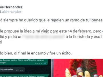 Tuit viral sobre el ramo de at&uacute;n y panes.
