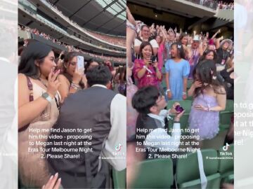 TikTok viral de una pedida de mano en el concierto de Taylor Swift.
