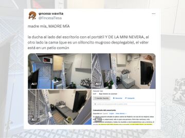 Tuit viral sobre el alquiler de un trastero sin retrete por 400 euros en Madrid.