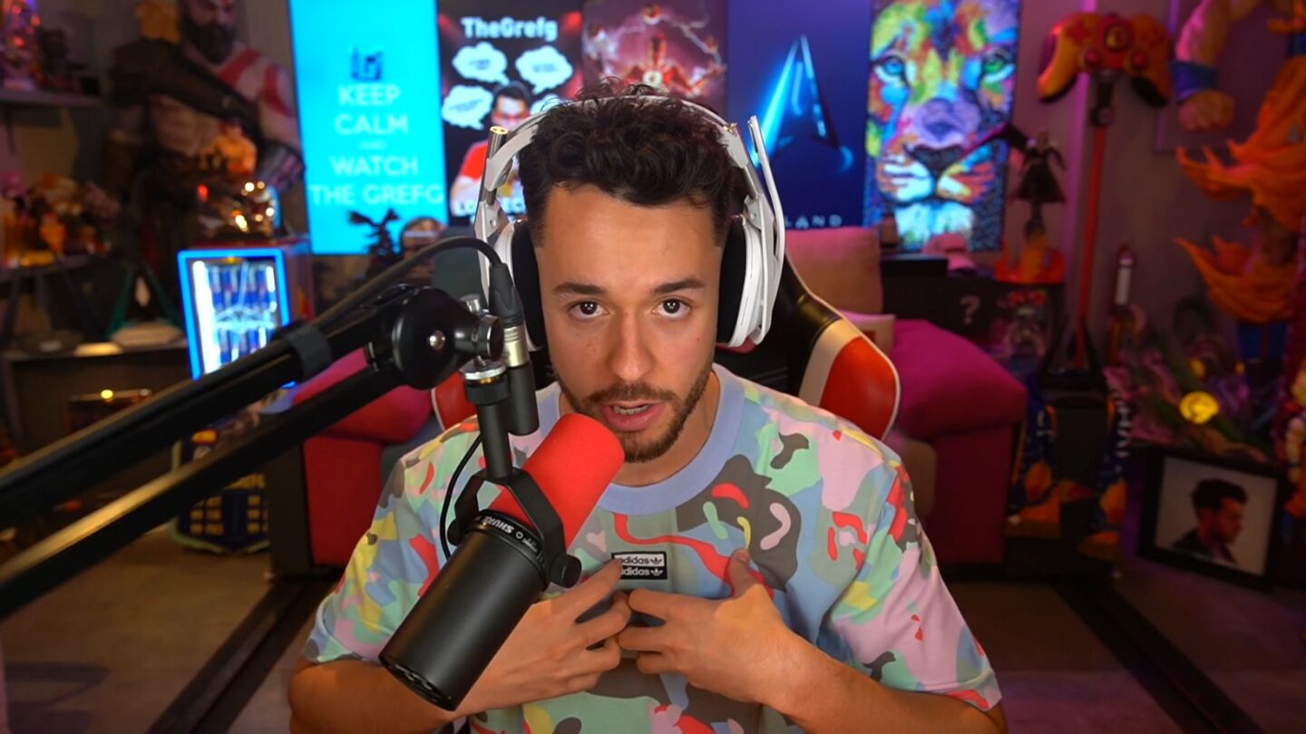 TheGrefg en uno de sus streams.