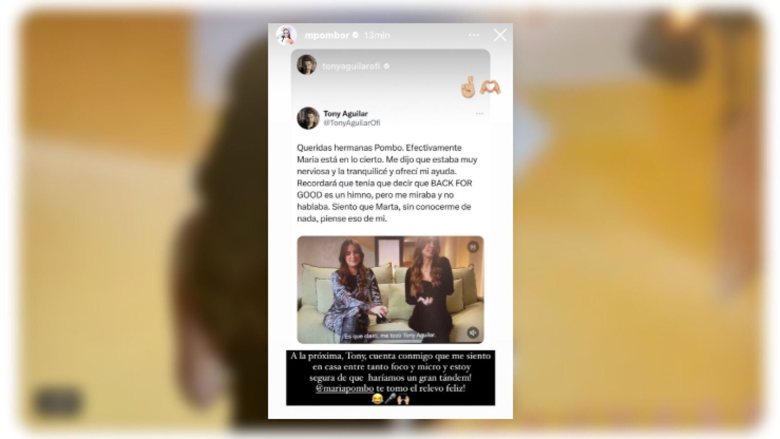 Marta Pombo responde a Tony Aguilar tras su tuit viral sobre ella: 