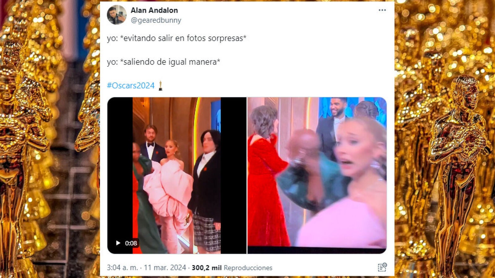 Los Oscars 2024 resumidos en 24 memes y momentos virales: Ryan Gosling, John Cena, Messi y el vestido de Emma Stone