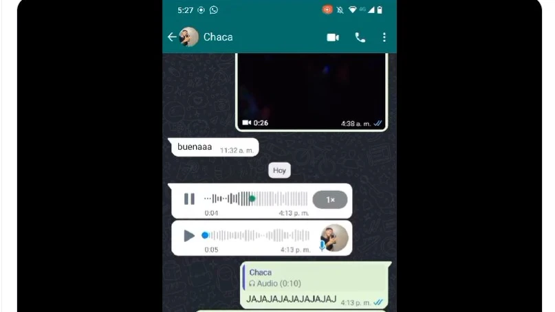 Tuit audio cae un rayo a su lado