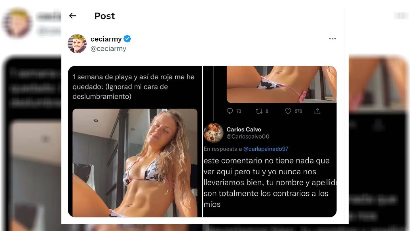 Tuit comentario de los apellidos en foto en bikini Tuit comentario de los apellidos en foto en bikini
