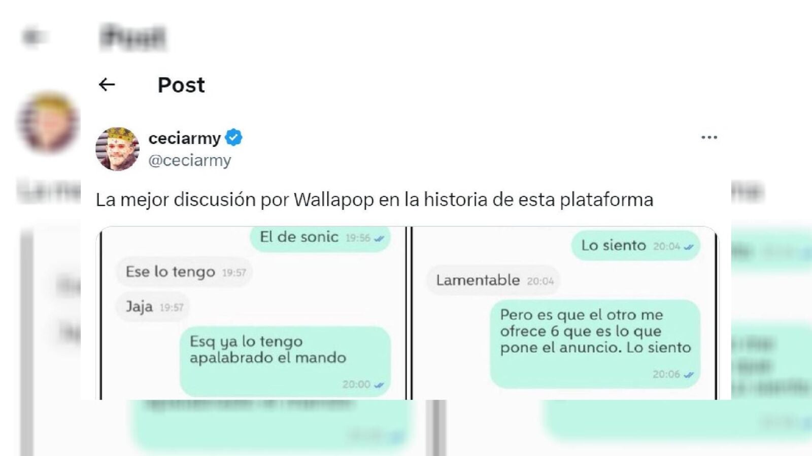 La viral conversación de dos usuarios de Wallapop que acaba en amenaza de denuncia 