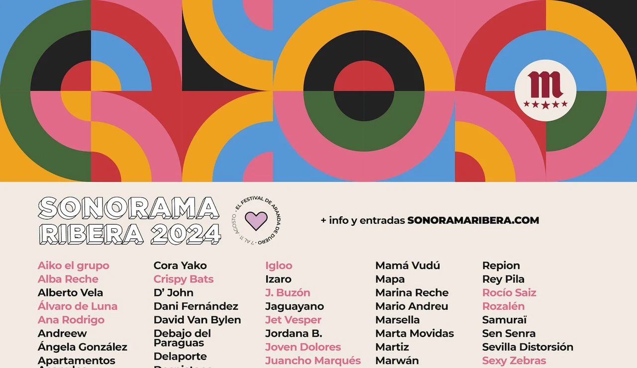 Cartel del Sonorama Ribera 2024