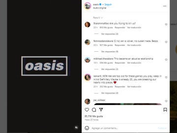 El inesperado anuncio de Oasis que ha causado pánico entre sus fans