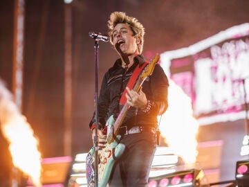 Green Day durante su actuación en Madrid