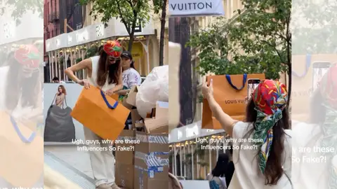 La criticada influencer que remueve en la basura. La criticada influencer que remueve en la basura.