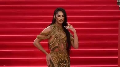 Carmen Farala causa furor en redes gracias a su vestido de macarrones: 